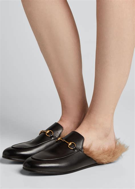 princetown loafer mule gucci|Gucci princetown mule with fur.